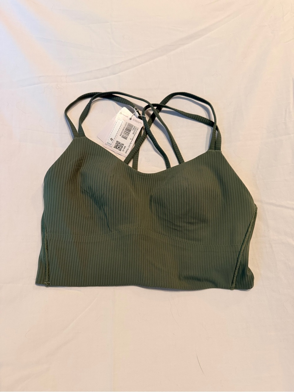 Women’s Green Ribbed Strappy Lululemon Sports Bra